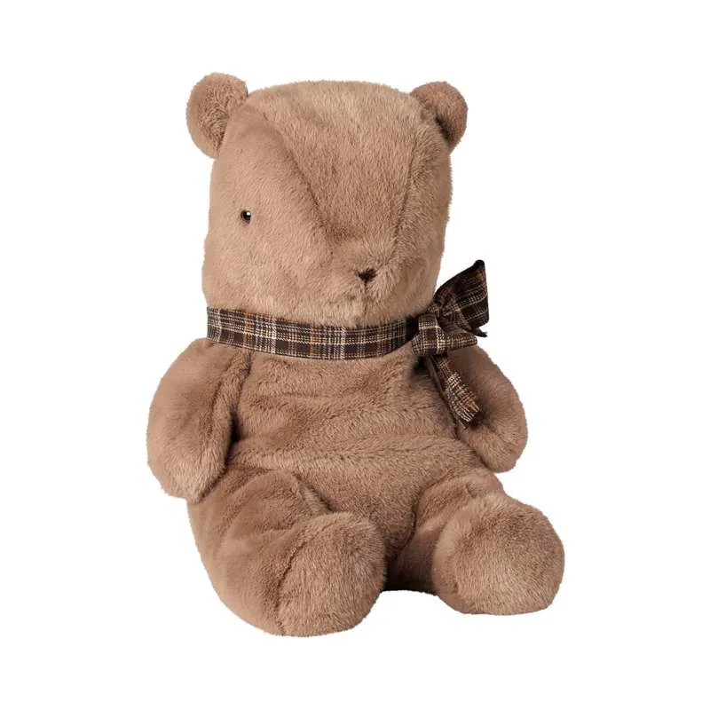 Maileg Teddy Plush Bamse - Stor - Mørk mushroom