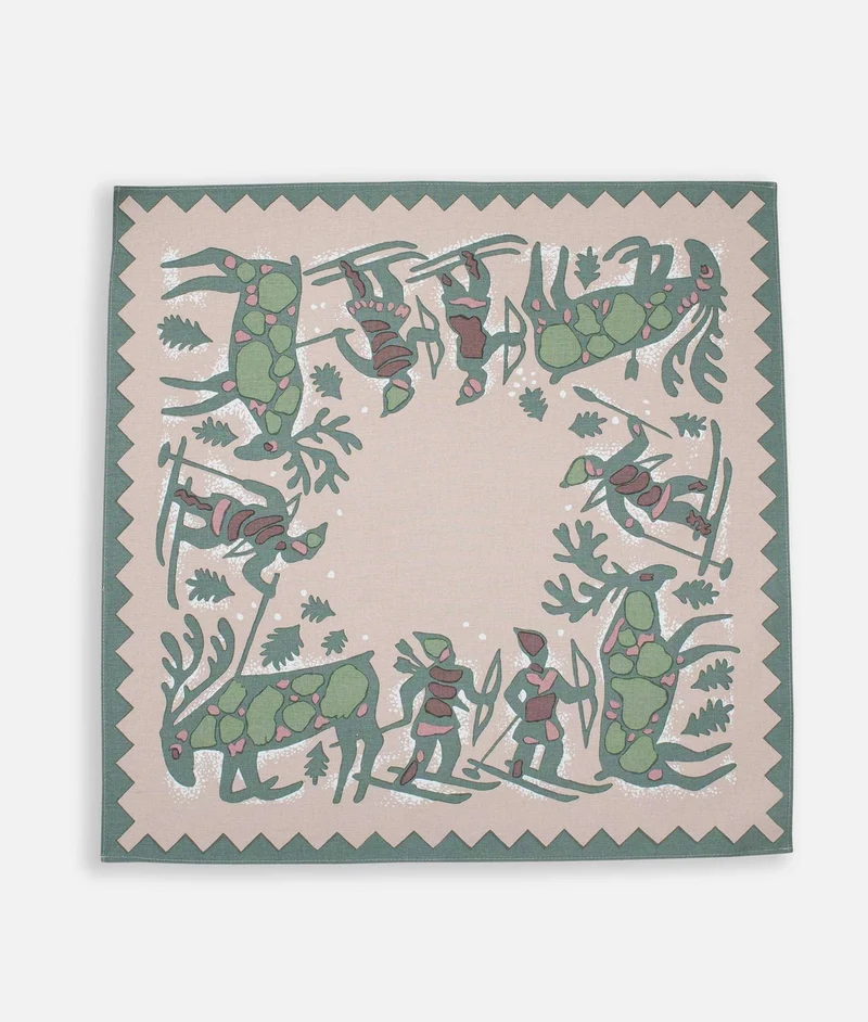 SCARF “SKADE & ULL” GRÖN BEIGE