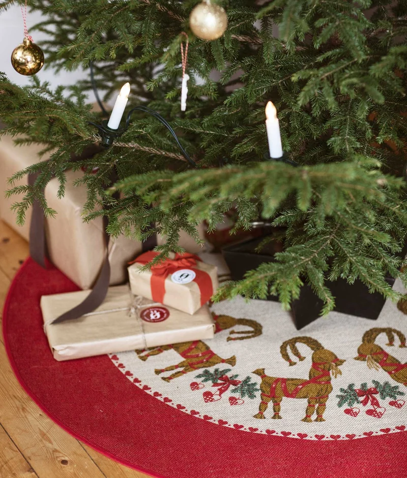 Julgransmatta “Julbock” Jute