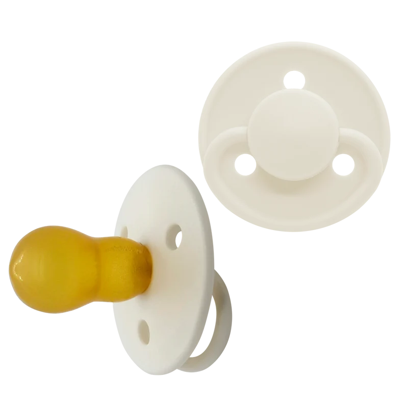 Round Pacifier Latex 12m Snowberry 2 pcs