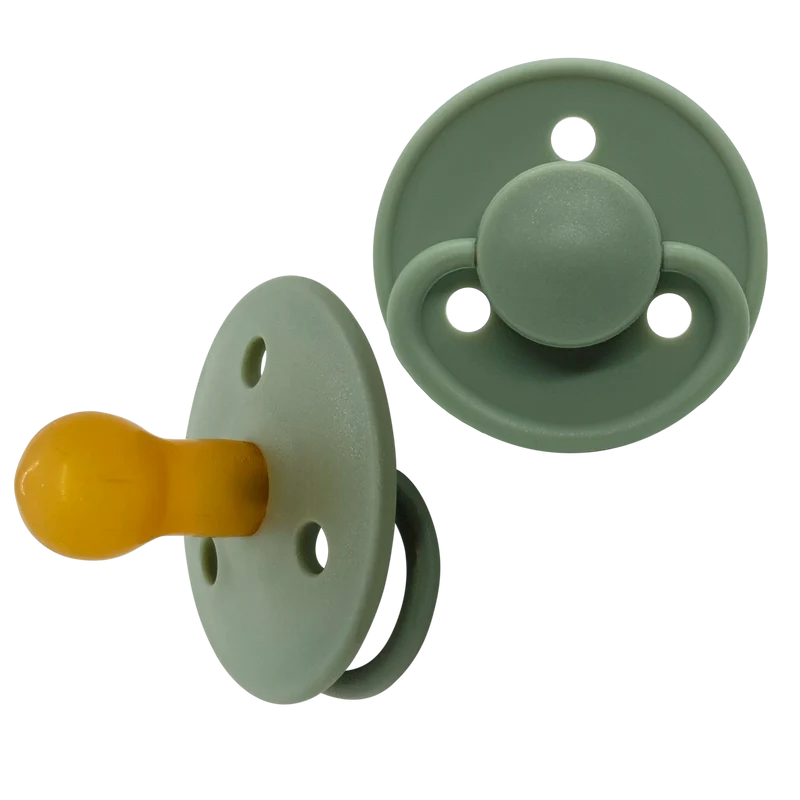 Round Pacifier Latex 0m Willow green