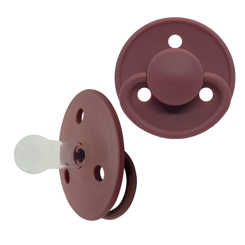 Round Pacifier Silicone 0m Heath flower