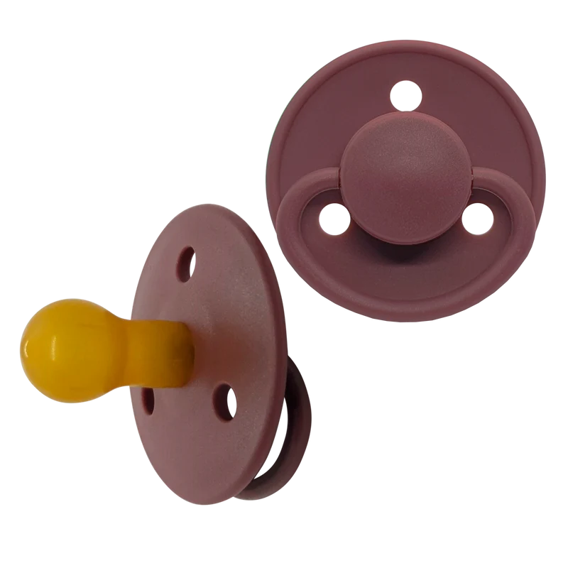 Round Pacifier Latex 0m Heath flower
