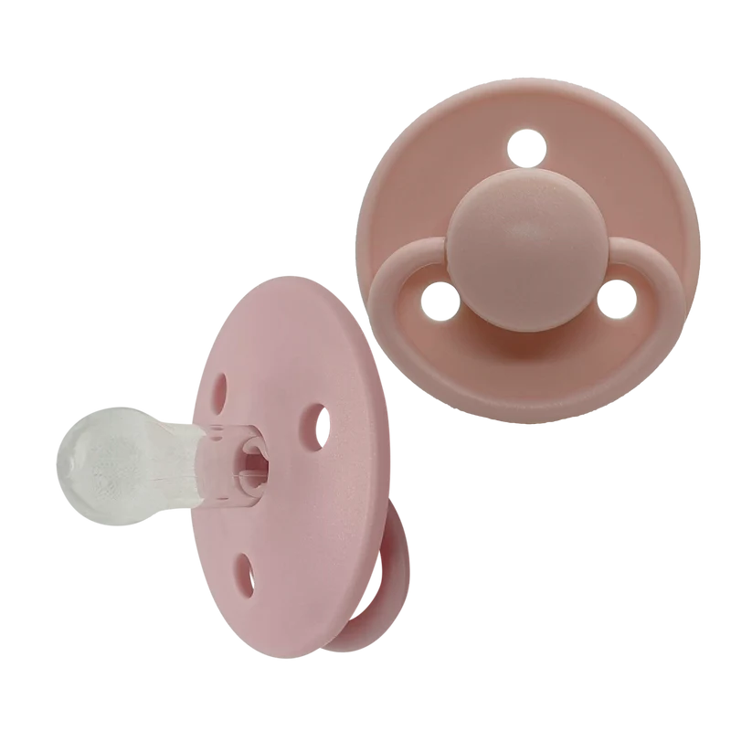 Round Pacifier Silicone 0m Rose