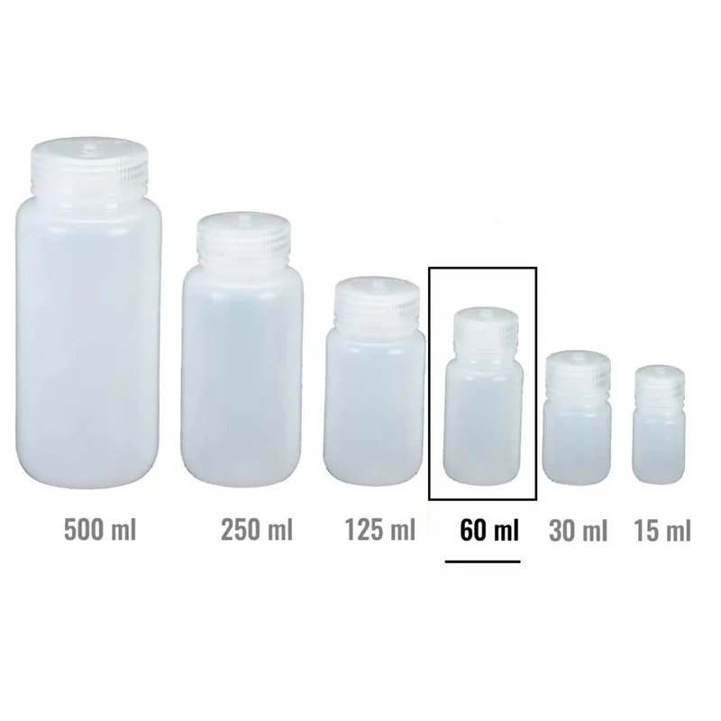 Flaska, 60ml vit, WM, HDPE