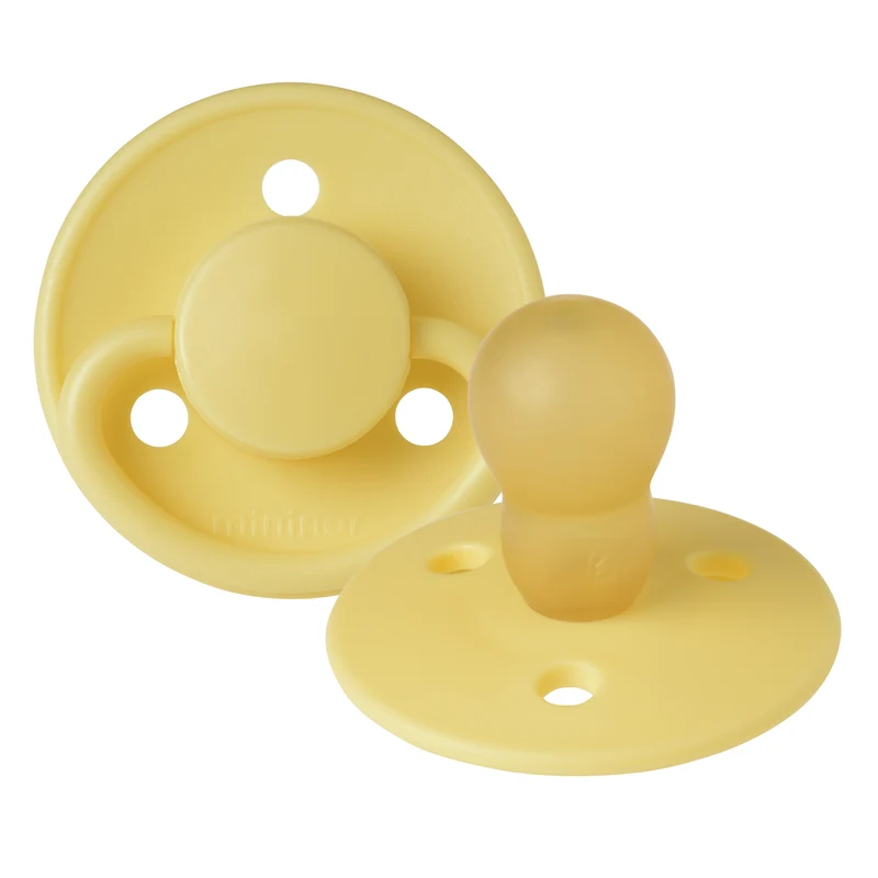 Mininor Round Pacifier Latex 12m "Duckling"
