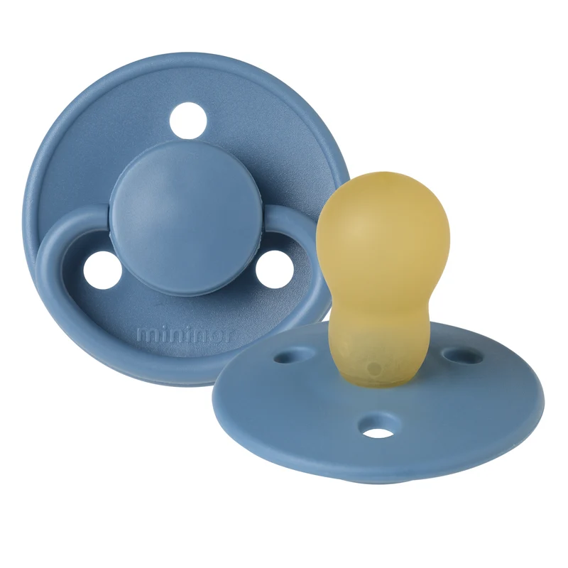 Mininor Round Pacifier Latex 12m "Blue whale"