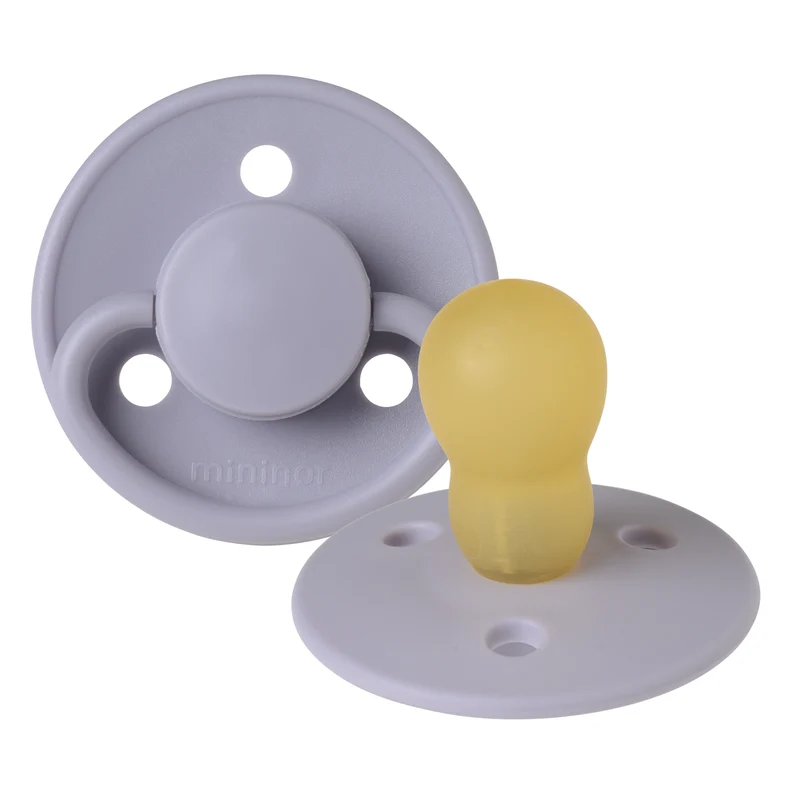 Mininor Round Pacifier Latex 12m "Lilac flower"