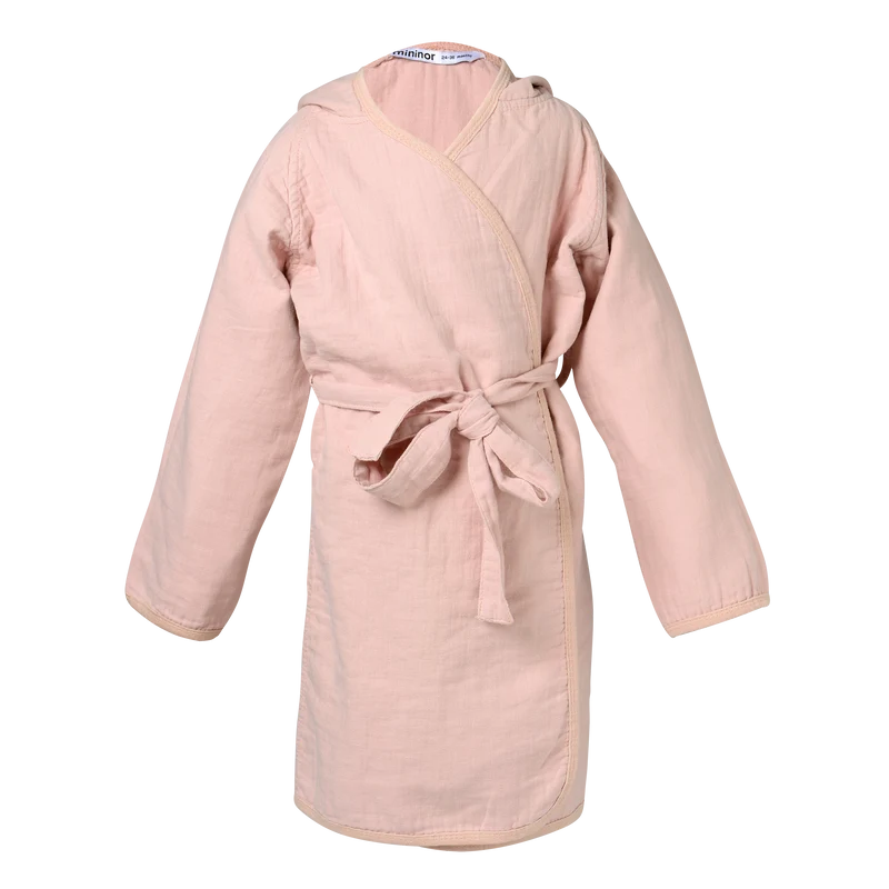 Badekåbe økologisk bomuld 24-36m, "Peach"