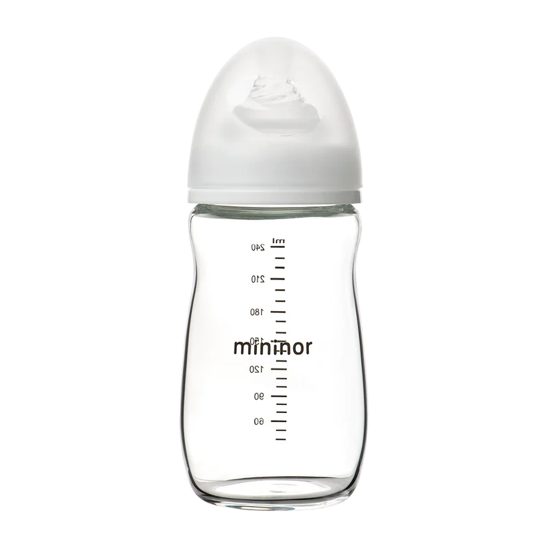 Glas sutteflaske 240ml 3m