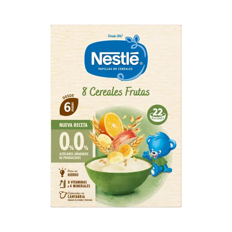 Nestlé 8-Grain Baby Porridge 0% Fruit, 330g