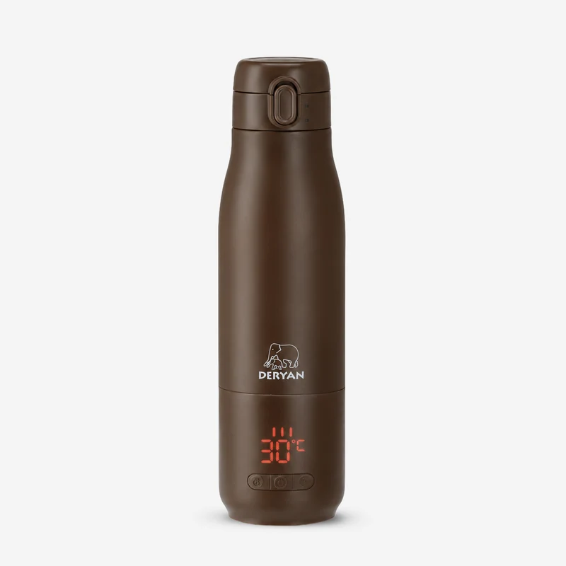 Trådlös flaskvärmare 350 ml – chokladbrun
