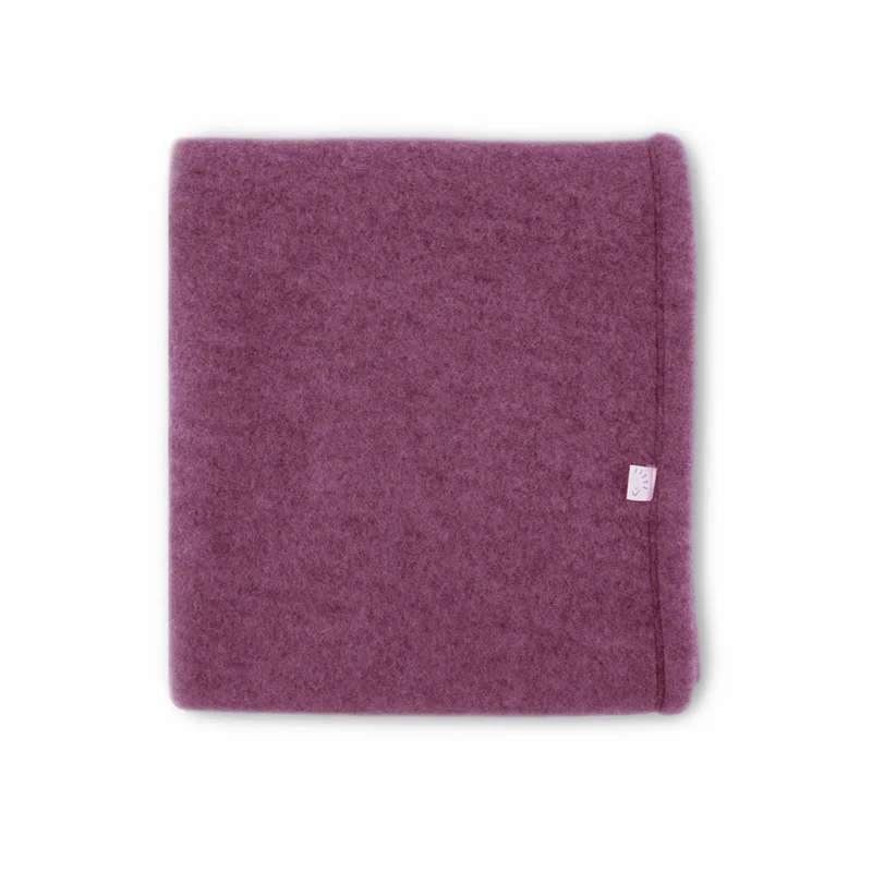 Κουβέρτα Μωρού Φλίς οργανικό μαλλί Dusty Plum