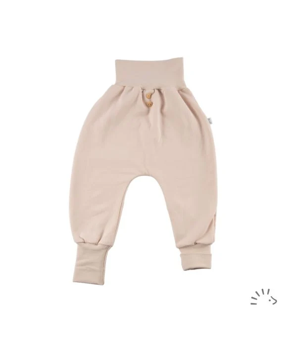 Παιδικό παντελόνι από οργανικό βαμβάκι 'Joggers' Light Beige