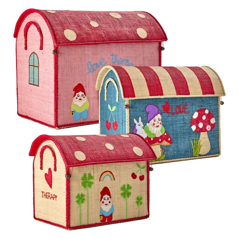 RICE Raffia Storage Baskets - Love Therapy - 3 pcs.