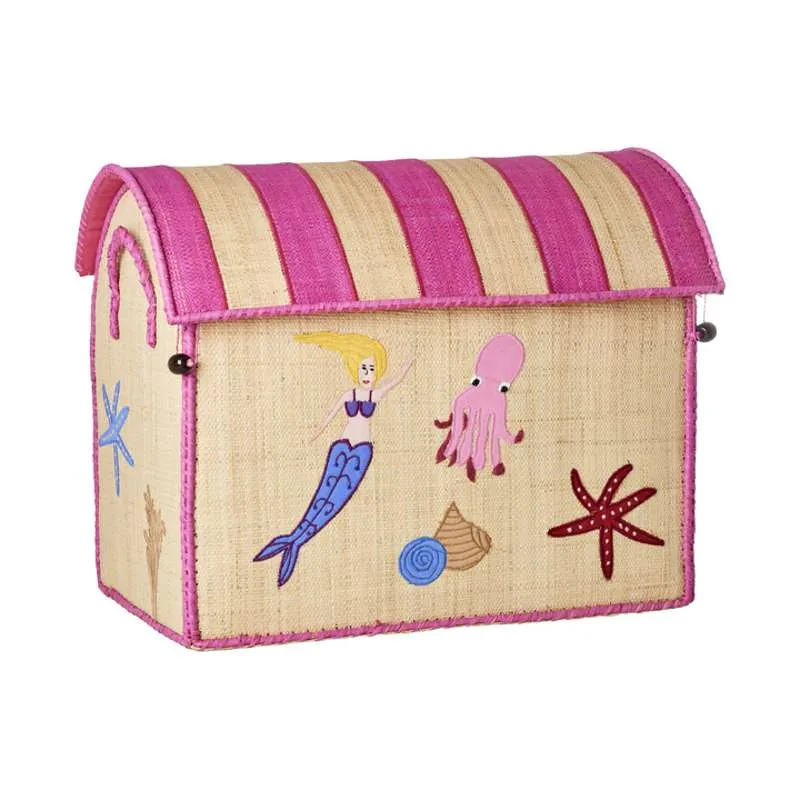 RICE Raffia Storage House - Mermaid - Medium