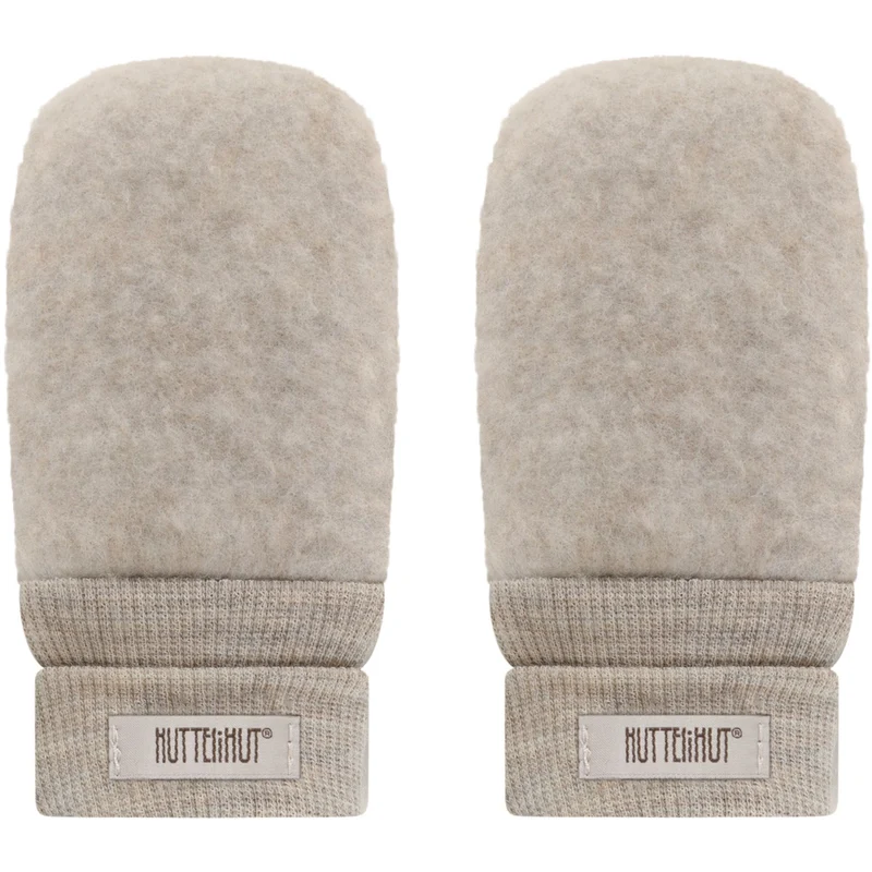 Huttelihut Camel Melange Votter Ull Fleece