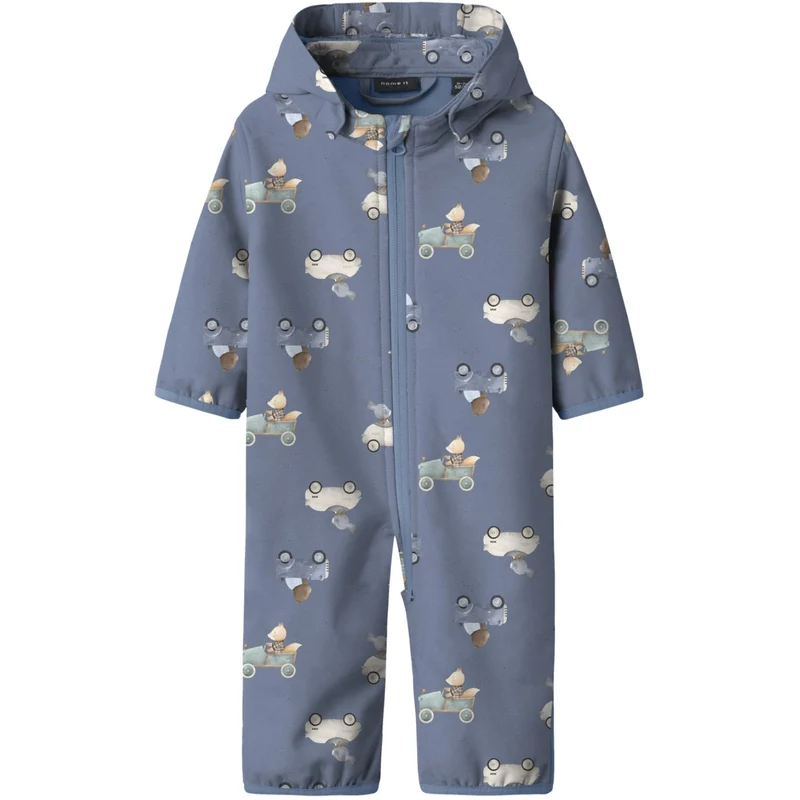 Name It Country Blue Cute Explorer Nbmalfa08 Softshell Drakt AOP Fo