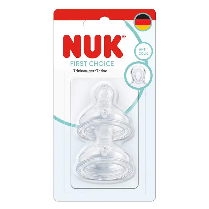 NUK First Choice+ XL Cereal Teats 6–18M, Silicone, 2-pack