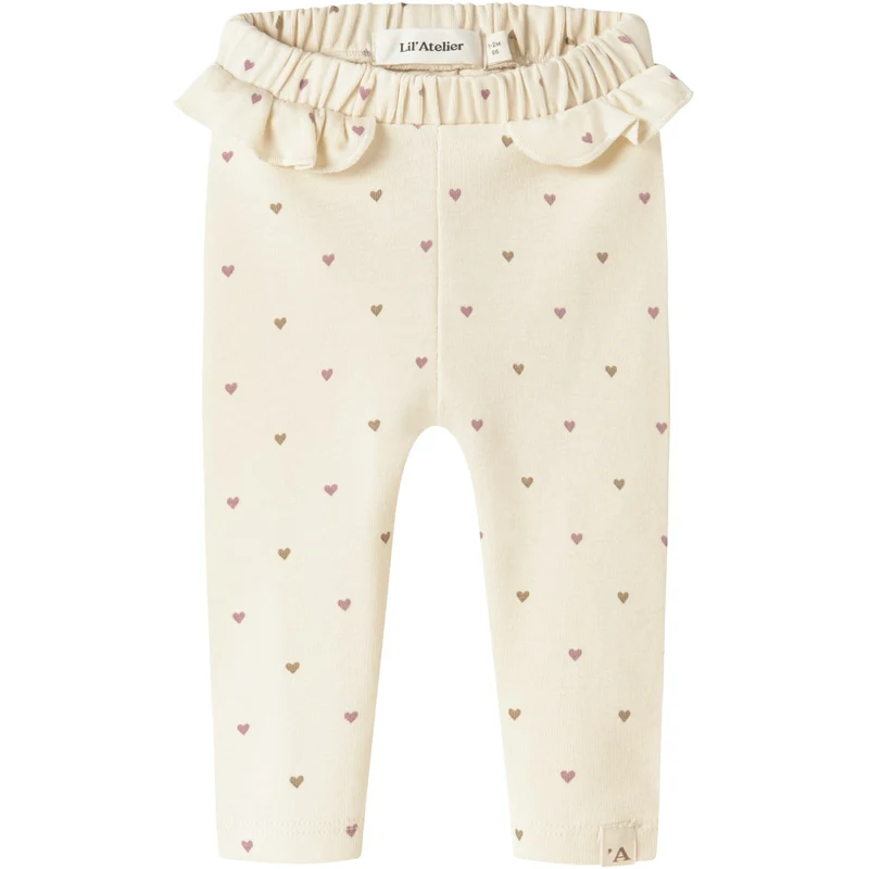 Lil'Atelier Turtledove Heart Nbflalo Tai Slim Leggings Lil
