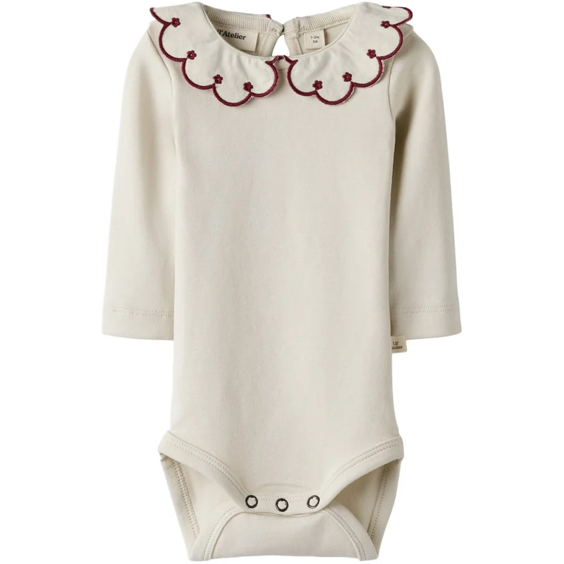 Lil'Atelier Turtledove Red Dahlia Nbffundo Lus Ls Slim Body Lil
