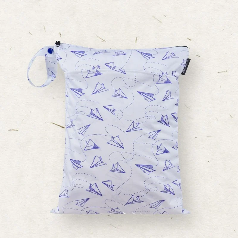 Medium Wet Bag. Paper Planes