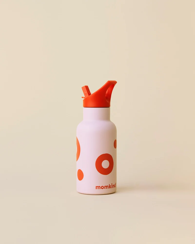 liten termosflaska med sugrör, 350 ml