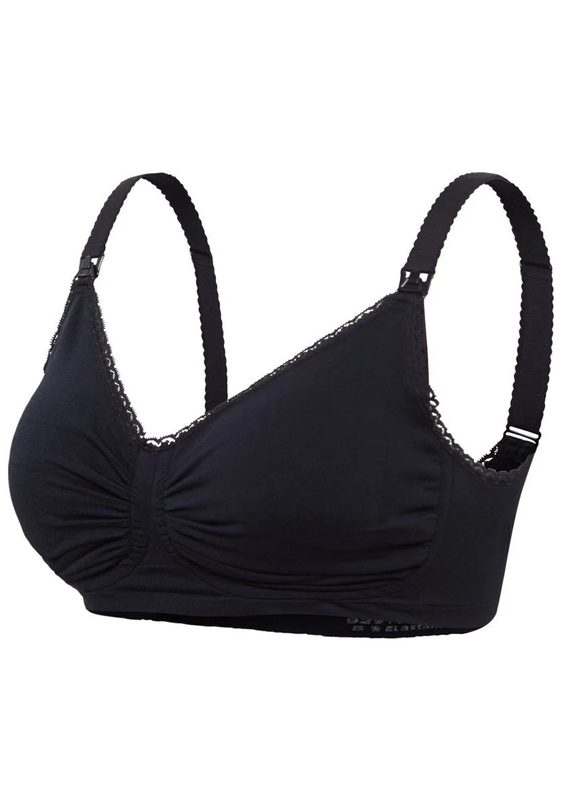 Carriwell Seamless Padded graviditets- og amme-bh med Carri-gel støtte og indlæg, sort
