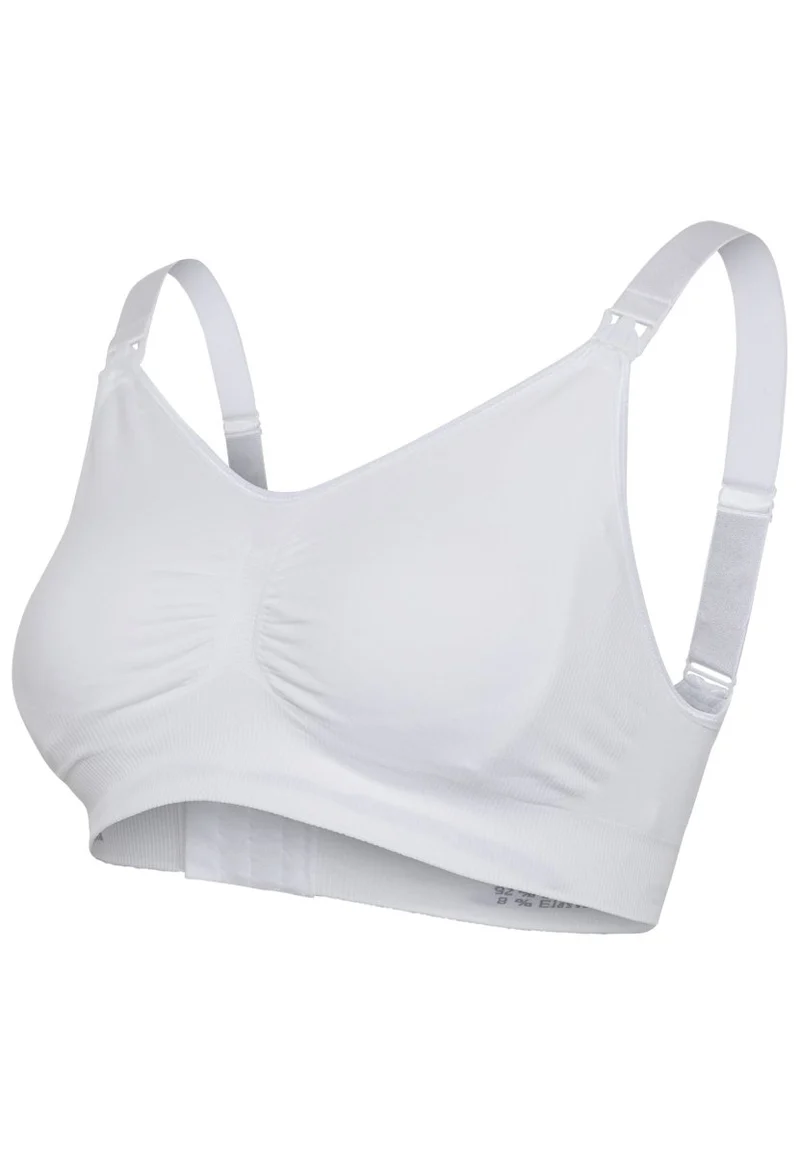 Carriwell Seamless Padded graviditets- og amme-bh med indlæg, hvid