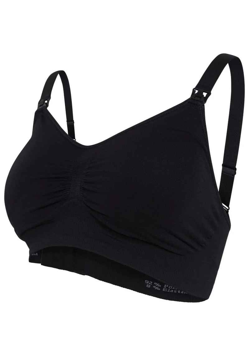 Carriwell Seamless Padded graviditets- og amme-bh med indlæg, sort