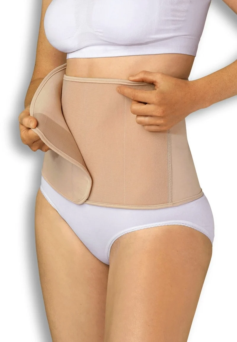 Carriwell Belly Binder mavebånd, økologisk bomuld, beige/honey