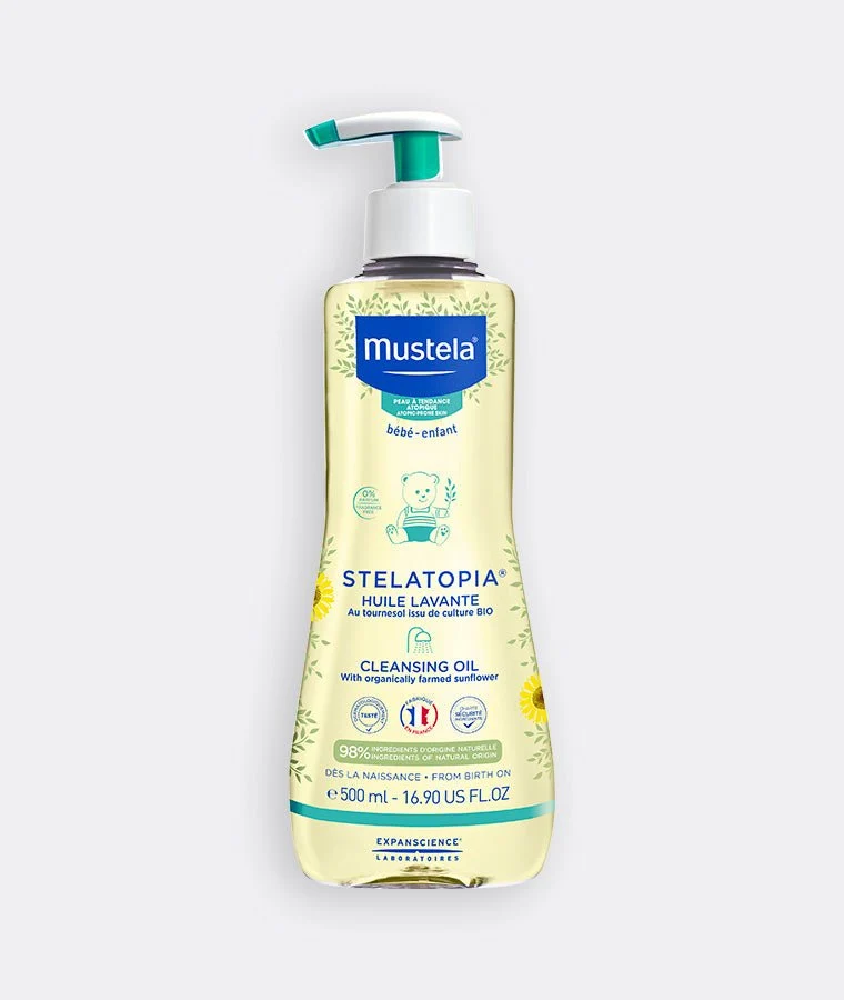Mustela Stelatopia cleansing oil with ORGANIC Sunflower