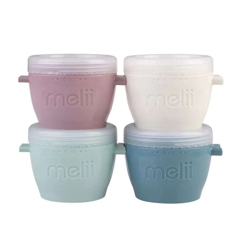 Melii Luxe Silicone Snap & Go Pods (4oz, set of 4)
