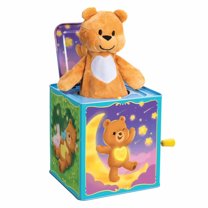 Schylling Pop & Glow Teddy Jack in the Box