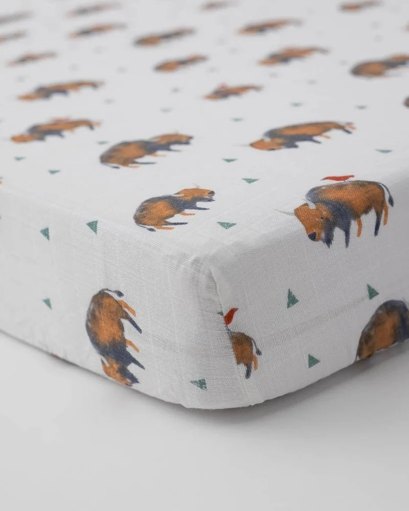 Little Unicorn Cotton Muslin Crib Sheet
