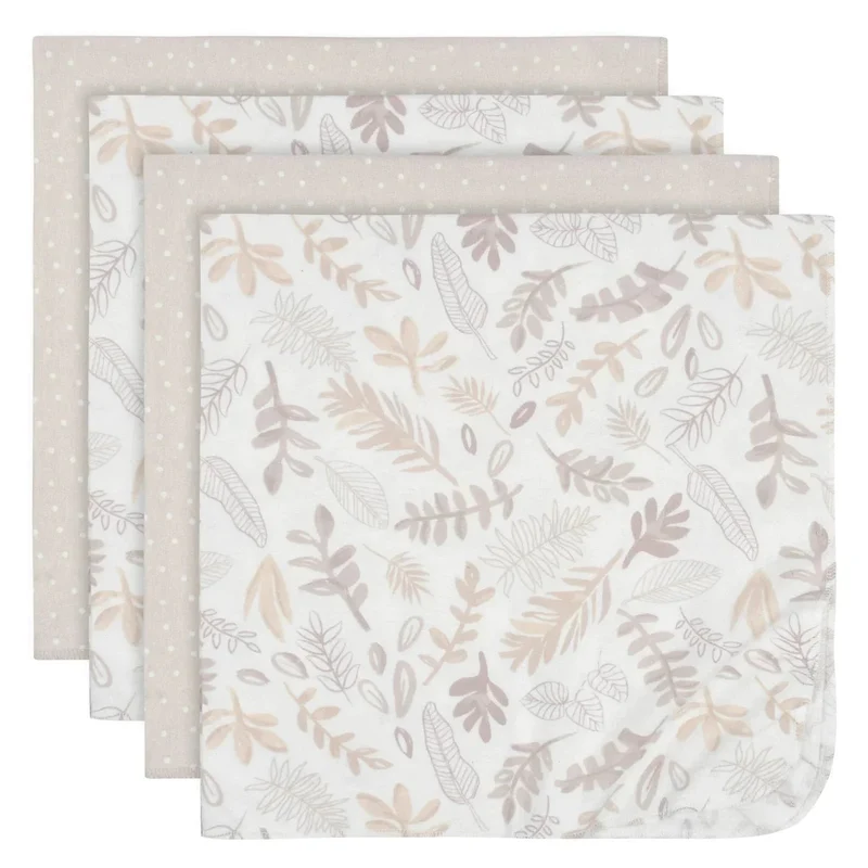 Just Born Flannel Receiving Blankets 4pk