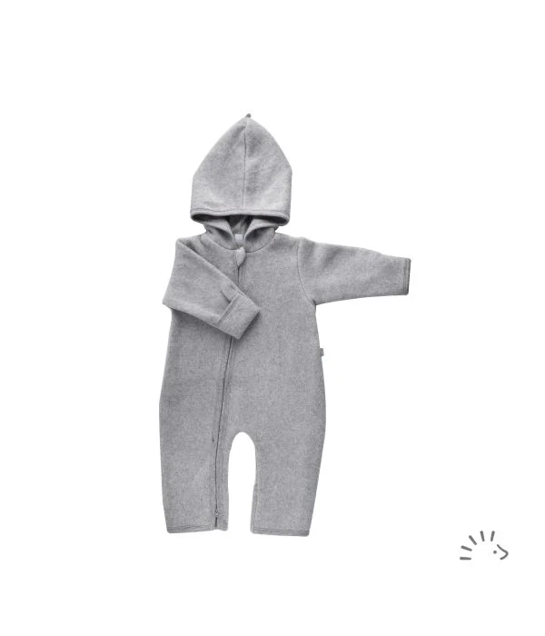 Φόρμα Εξόδου για Μωρά Cotton Fleece Grey Mélange