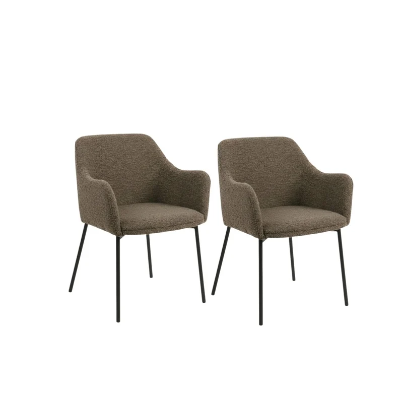 2-pk Melilla matstol brun