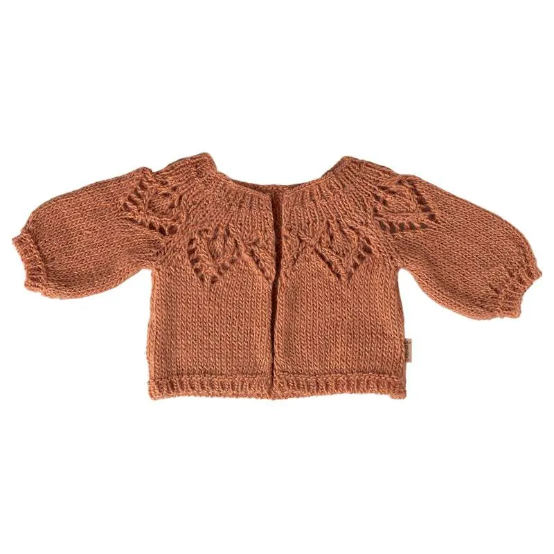 Maileg Knitted Cardigan - Size 4 - Old Pink