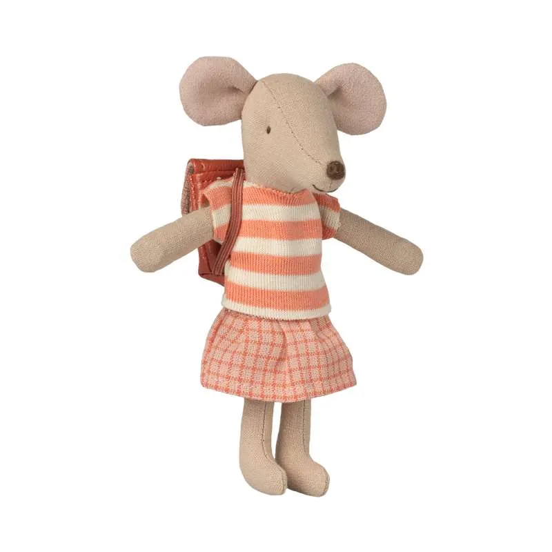 Maileg Bicycle Mouse - Big Sister - Coral