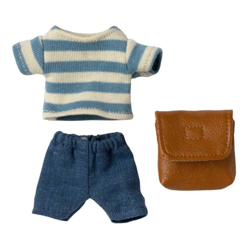 Maileg Clothes For Big Brother Mouse - Clothes and Bag - Brown