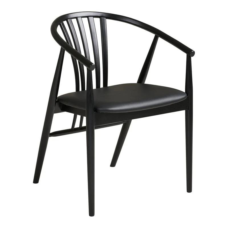 Agustin matstol ek/svart