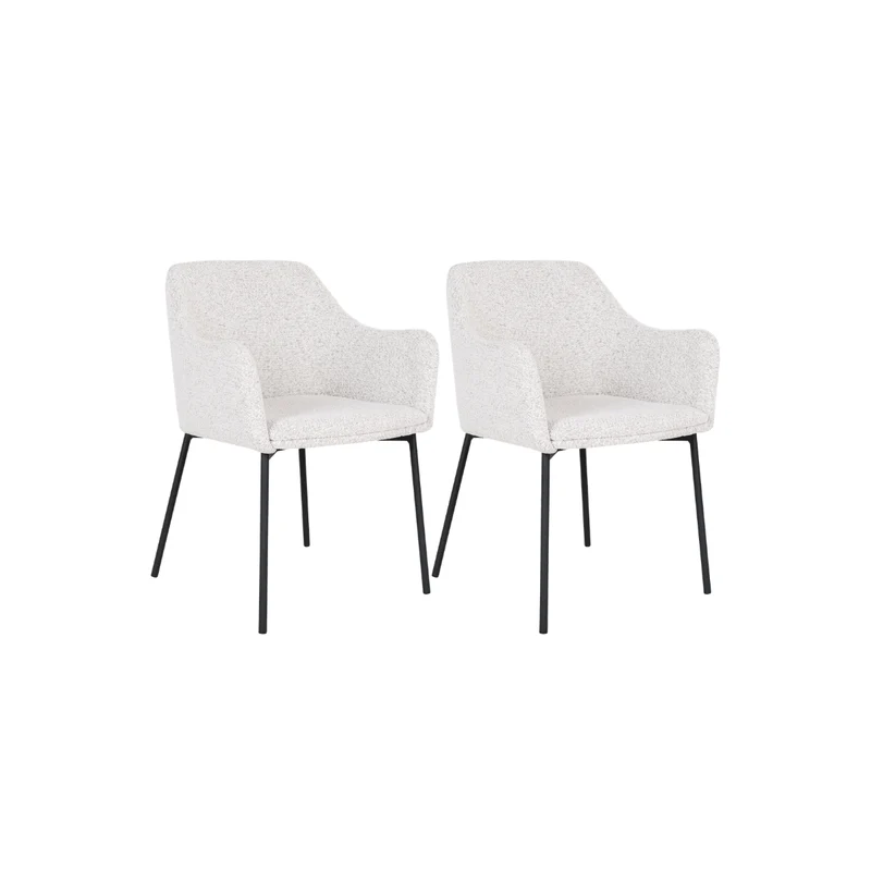 2-pack Melilla matstol vit