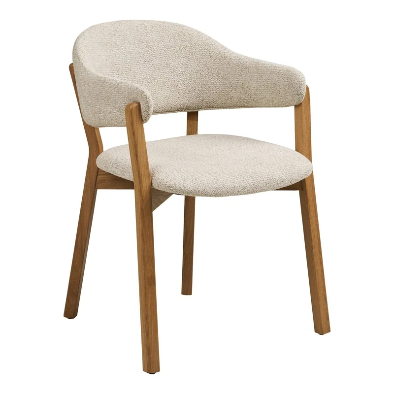 Dunkirk matstol med armlener natur/beige