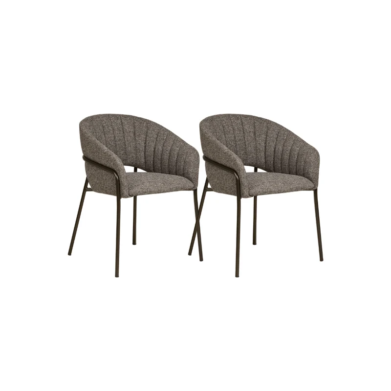 2-pk Costa spisestol mörkgrå