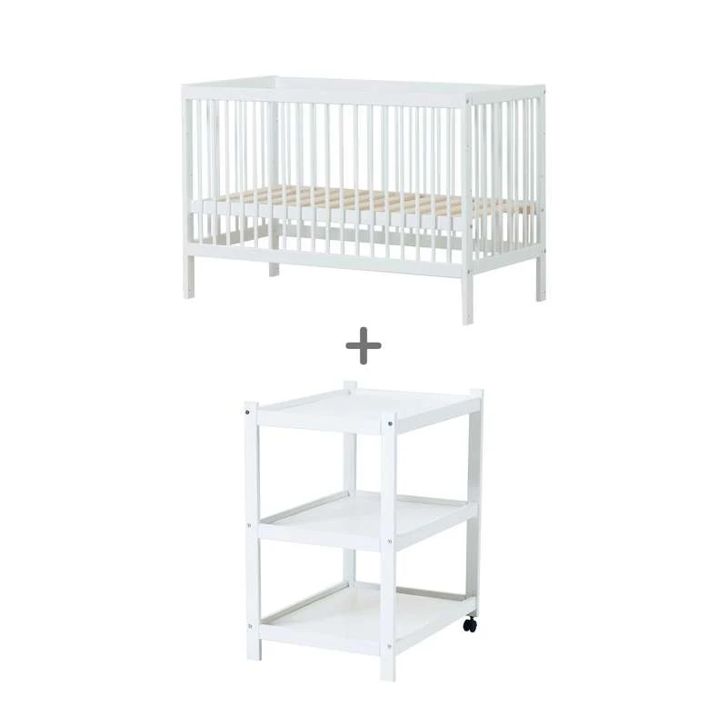 Hoppekids IDA-MARIE Bundle - Spjälsäng och IDA-MARIE Skötbord