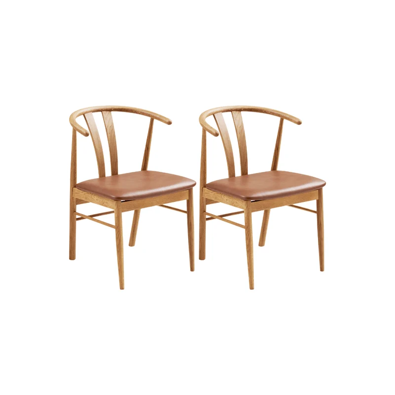 2-pk Artenara matstol naturlig/brun