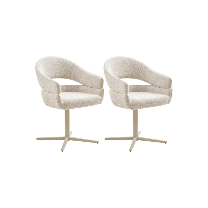 2-pack Dover trebent spisestol beigemelaminerad