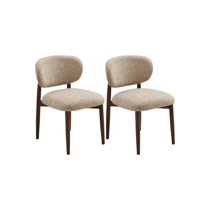 2-pk Isola matstol ljusbrun/mörkbrun