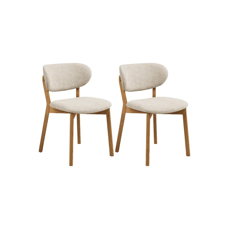 2-pk Dunkirk matbordsstol natur/beige